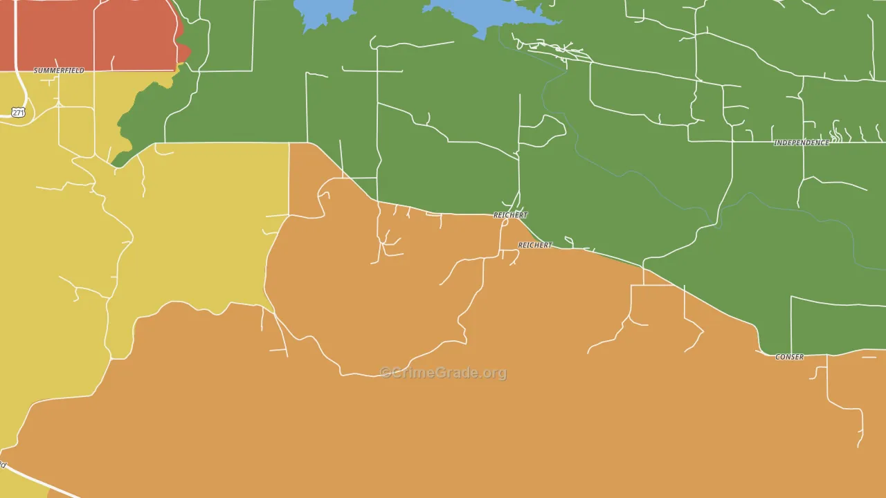 Reichert, OK Map of Arson Rates