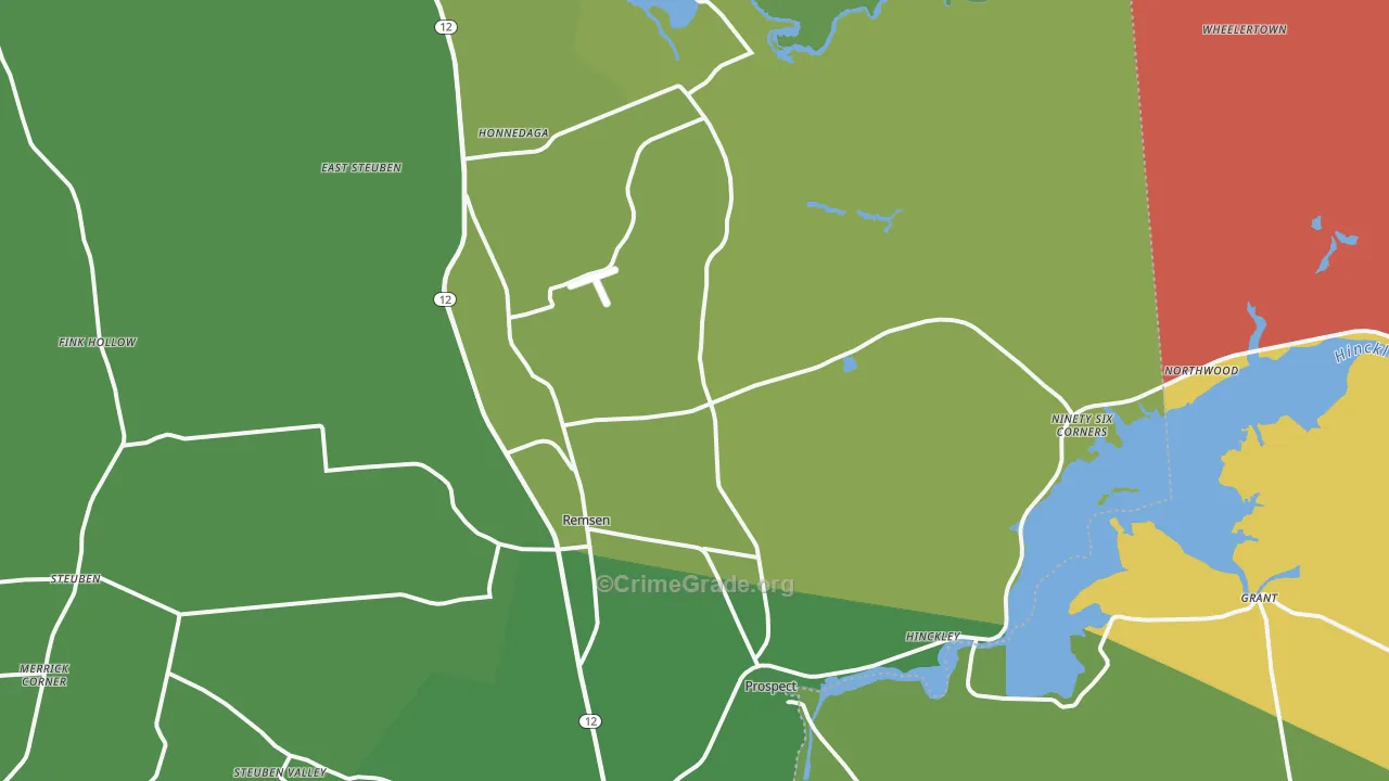 Remsen, NY Map of Arson Rates