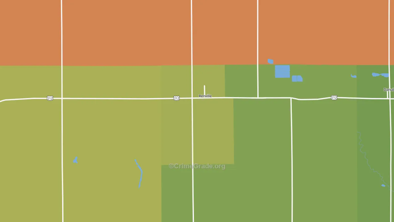 Renville, MN Map of Arson Rates