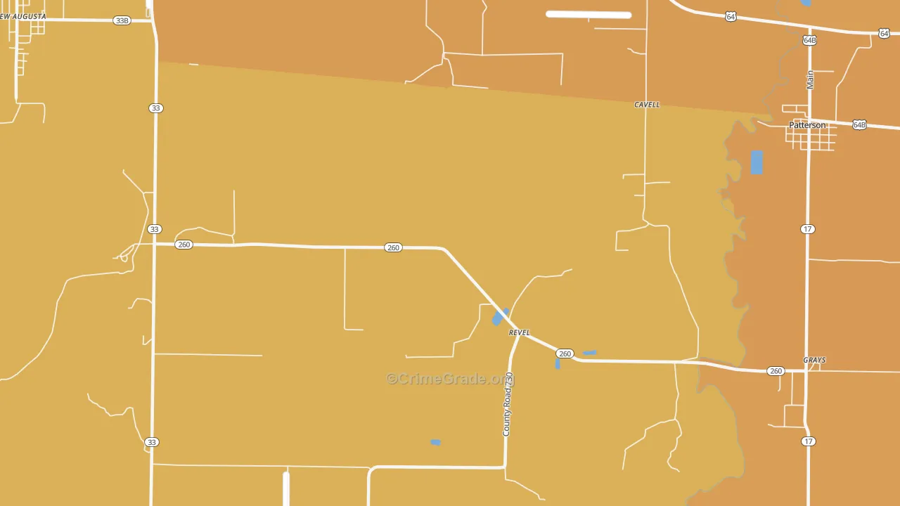 Revel, AR Map of Arson Rates