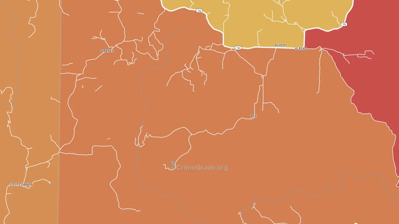 Rex, AR Map of Arson Rates