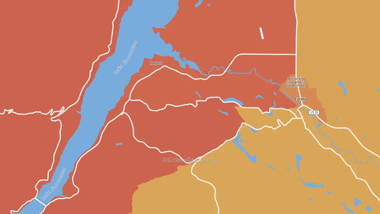 Rexford, MT Map of Arson Rates