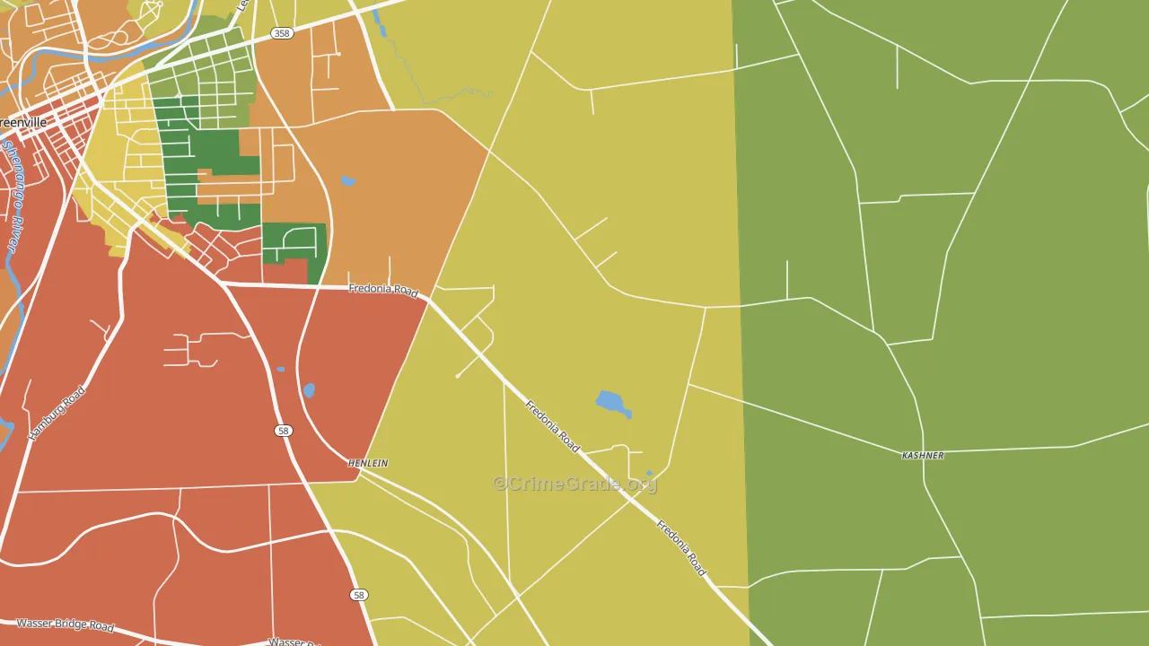 Reynolds Heights, PA Map of Arson Rates