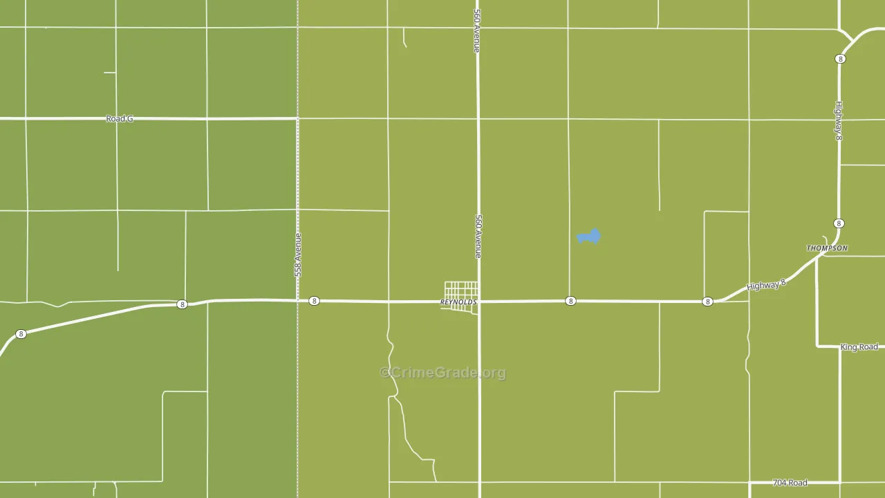 Reynolds, NE Map of Arson Rates