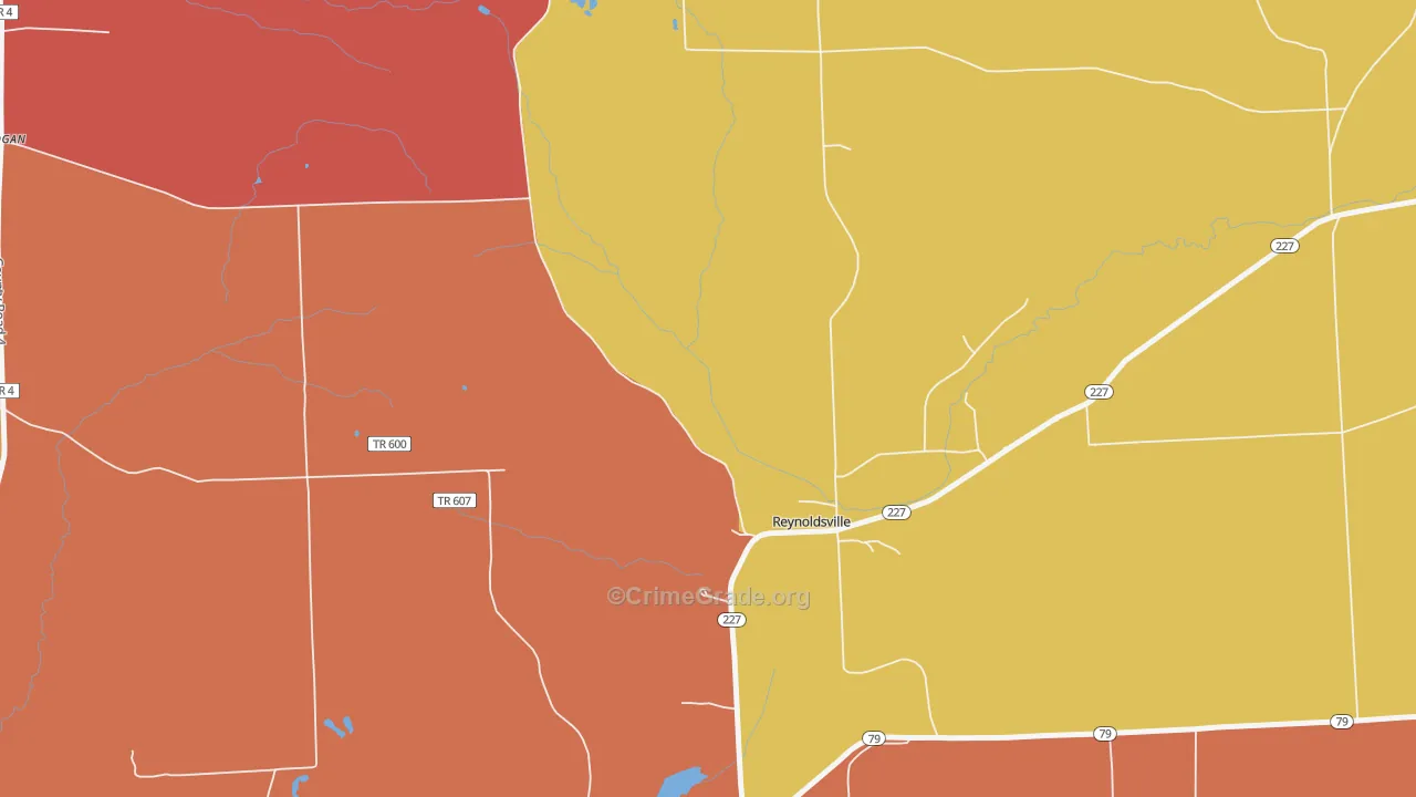 Reynoldsville, NY Map of Arson Rates