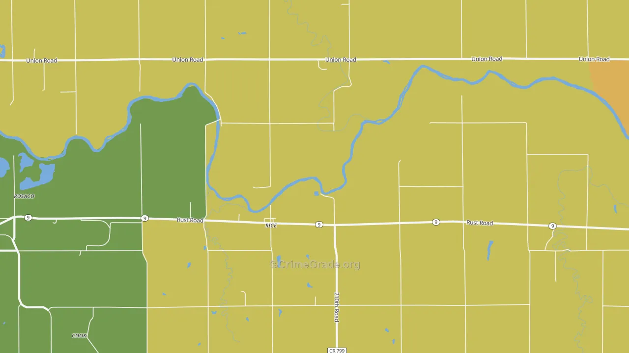 Rice, KS Map of Arson Rates