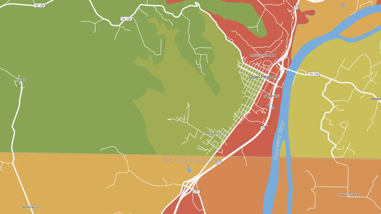 Richard City, TN Map of Arson Rates