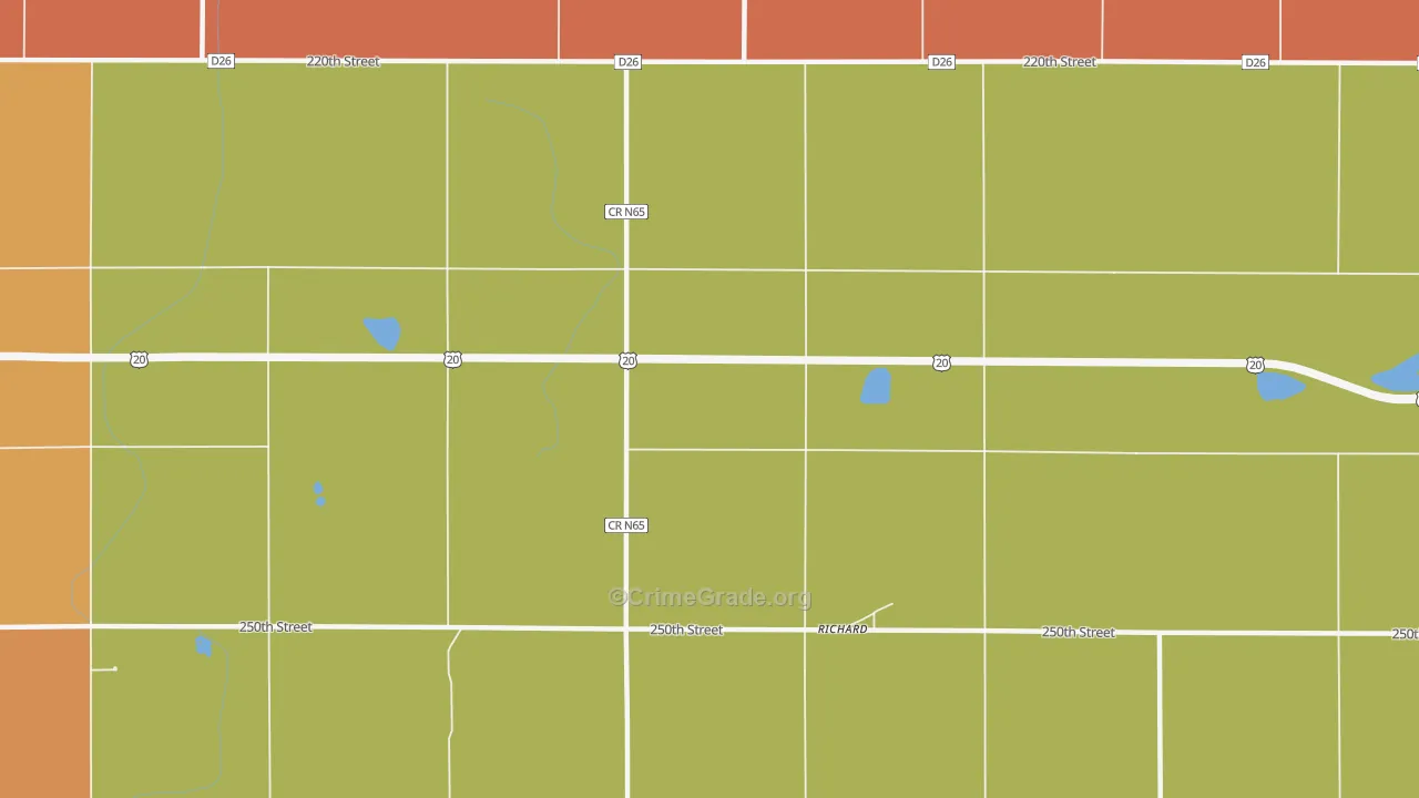 Richard, IA Map of Arson Rates