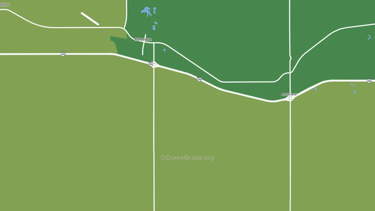 Richardton, ND Map of Arson Rates