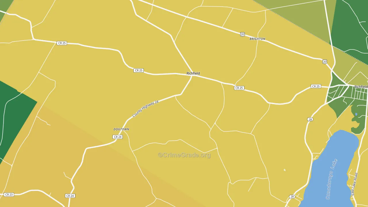 Richfield, NY Map of Arson Rates