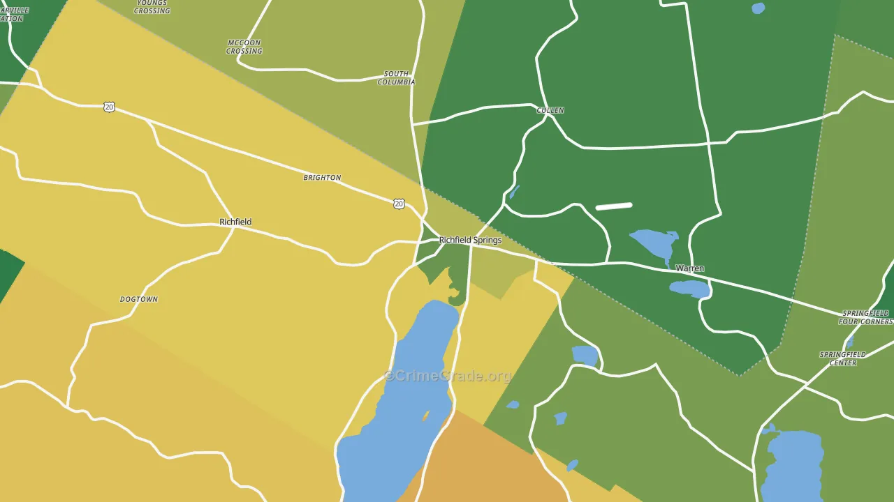 Richfield Springs, NY Map of Arson Rates