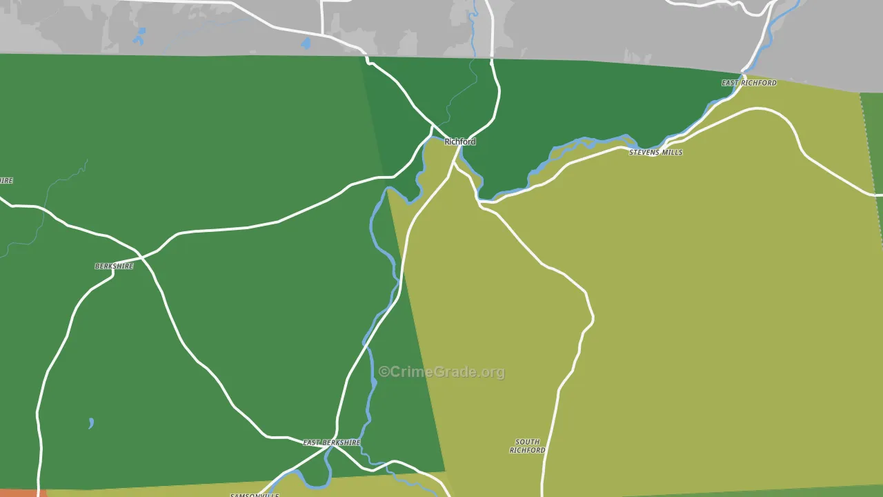 Richford, VT Map of Arson Rates