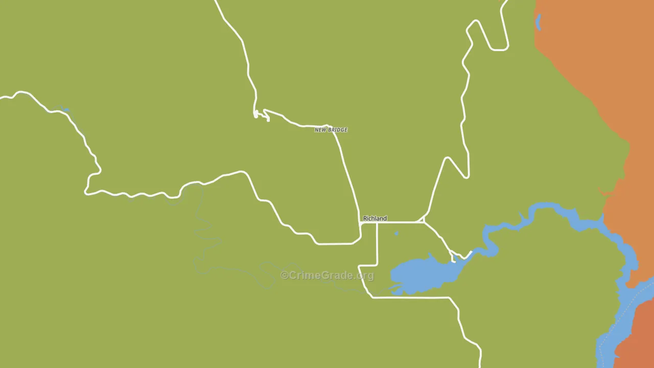 Richland, OR Map of Arson Rates