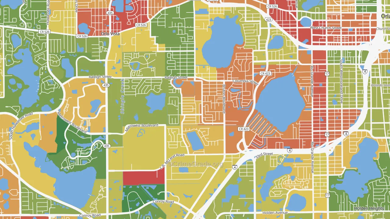 Richmond Heights-Orlando, Orlando, FL Map of Arson Rates