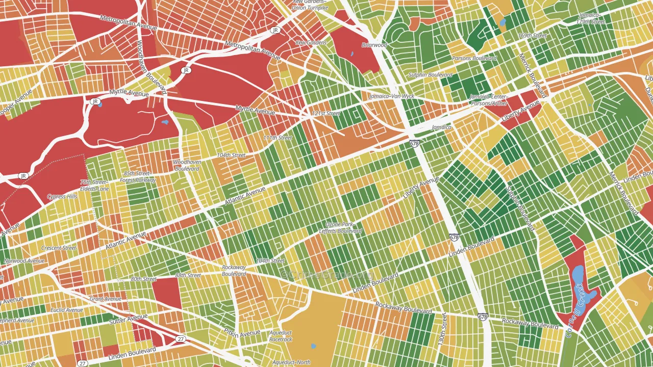 Richmond Hill, Queens, NY Map of Arson Rates