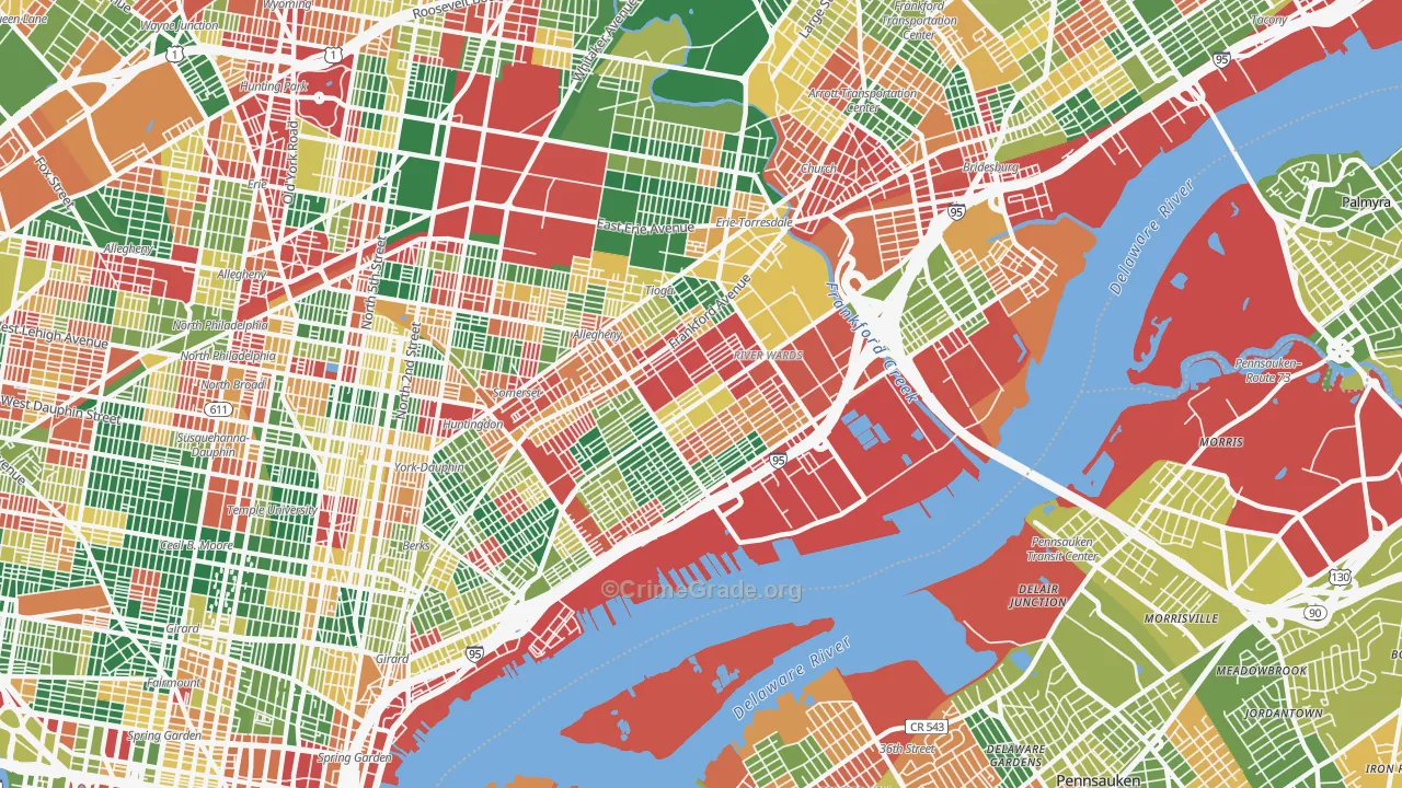 Richmond, Philadelphia, PA Map of Arson Rates