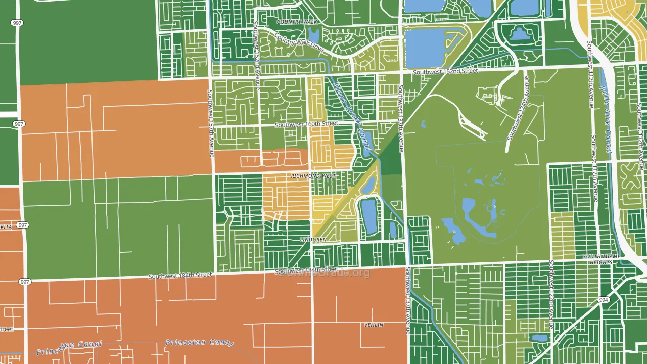 Richmond West, FL Map of Arson Rates