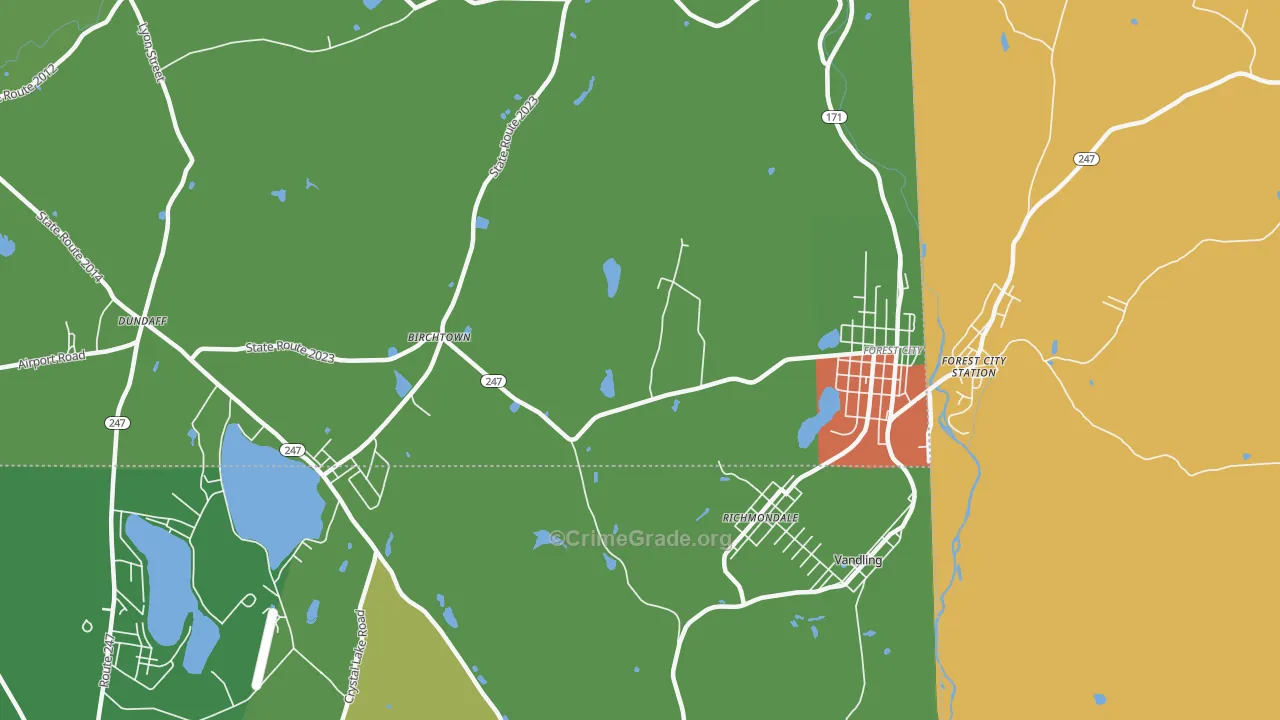 Richmondale, PA Map of Arson Rates