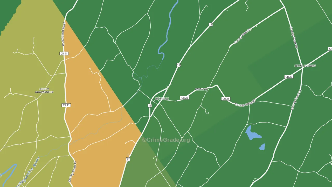 Richville, NY Map of Arson Rates