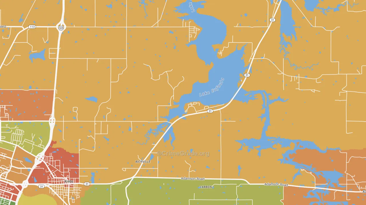 Richville, OK Map of Arson Rates