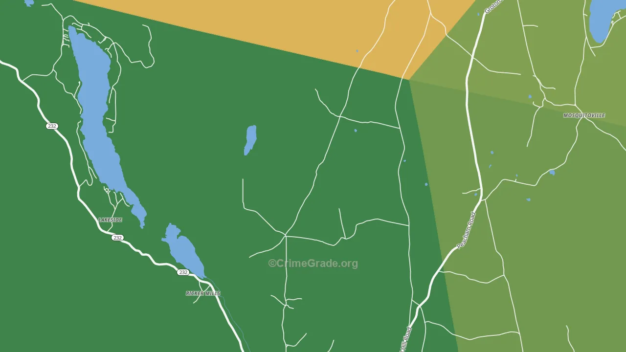 Ricker Mills, VT Map of Arson Rates