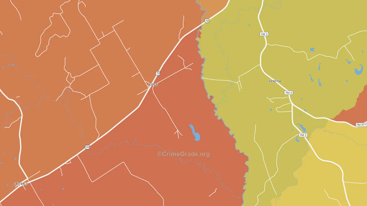 Ridge, TX Map of Arson Rates