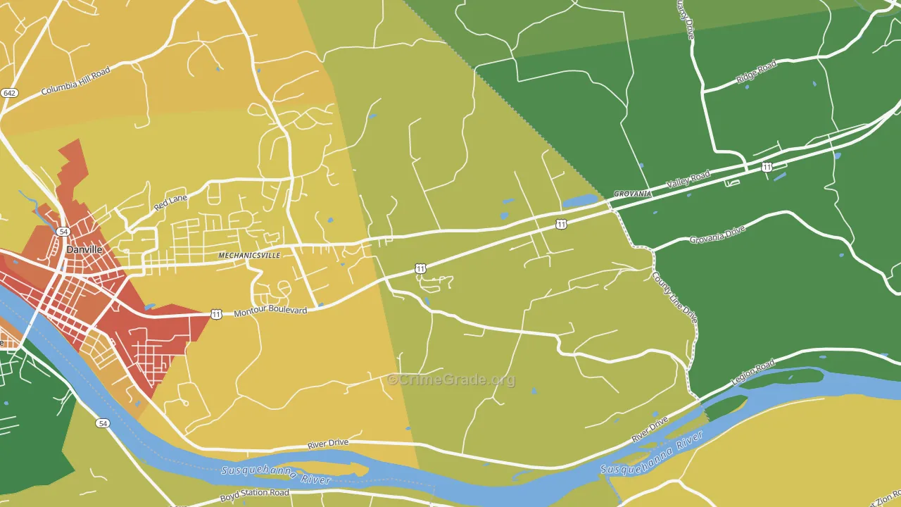 Ridgeville, PA Map of Arson Rates
