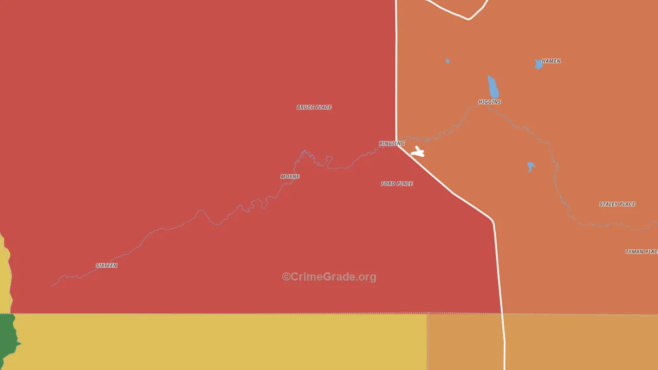 Ringling, MT Map of Arson Rates