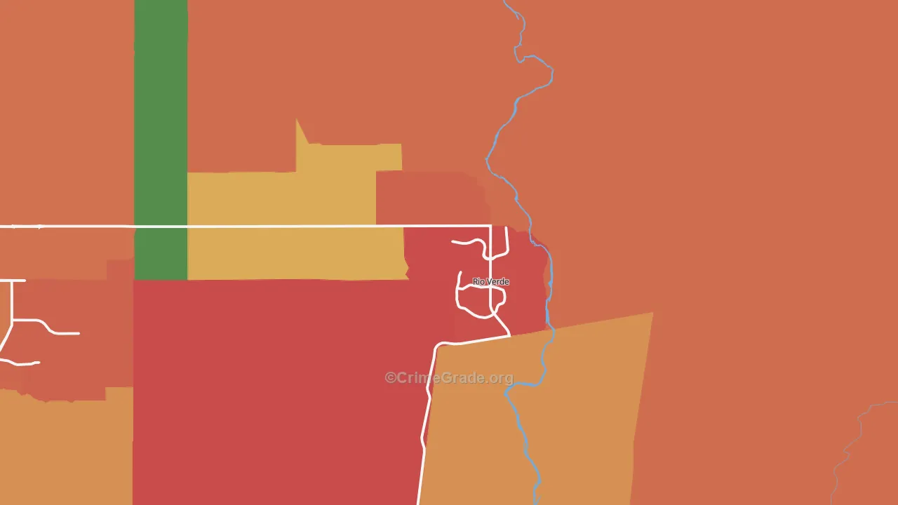 Rio Verde, AZ Map of Arson Rates