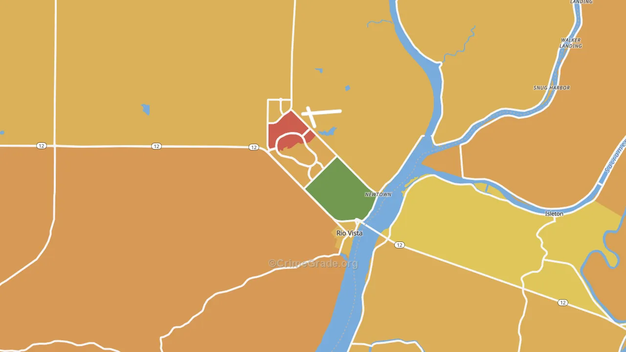 Rio Vista, CA Map of Arson Rates