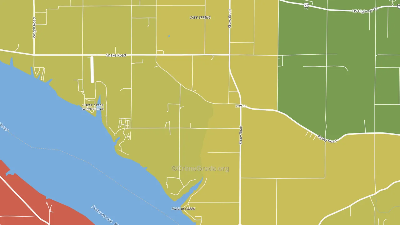 Ripley, AL Map of Arson Rates