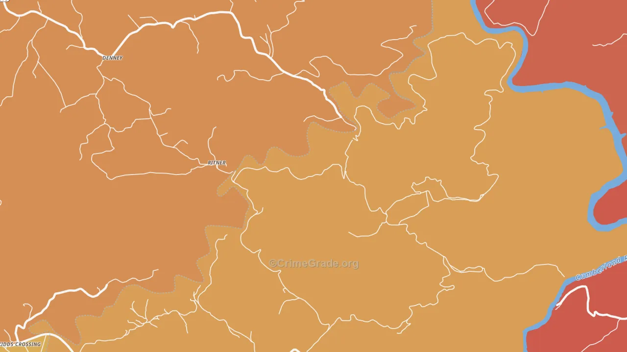 Ritner, KY Map of Arson Rates