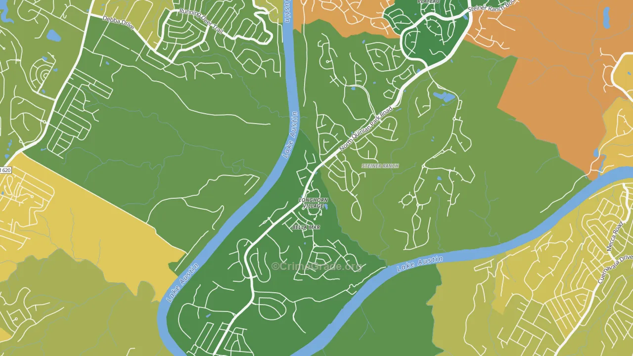 River Dance at Steiner Ranch, Austin, TX Map of Arson Rates
