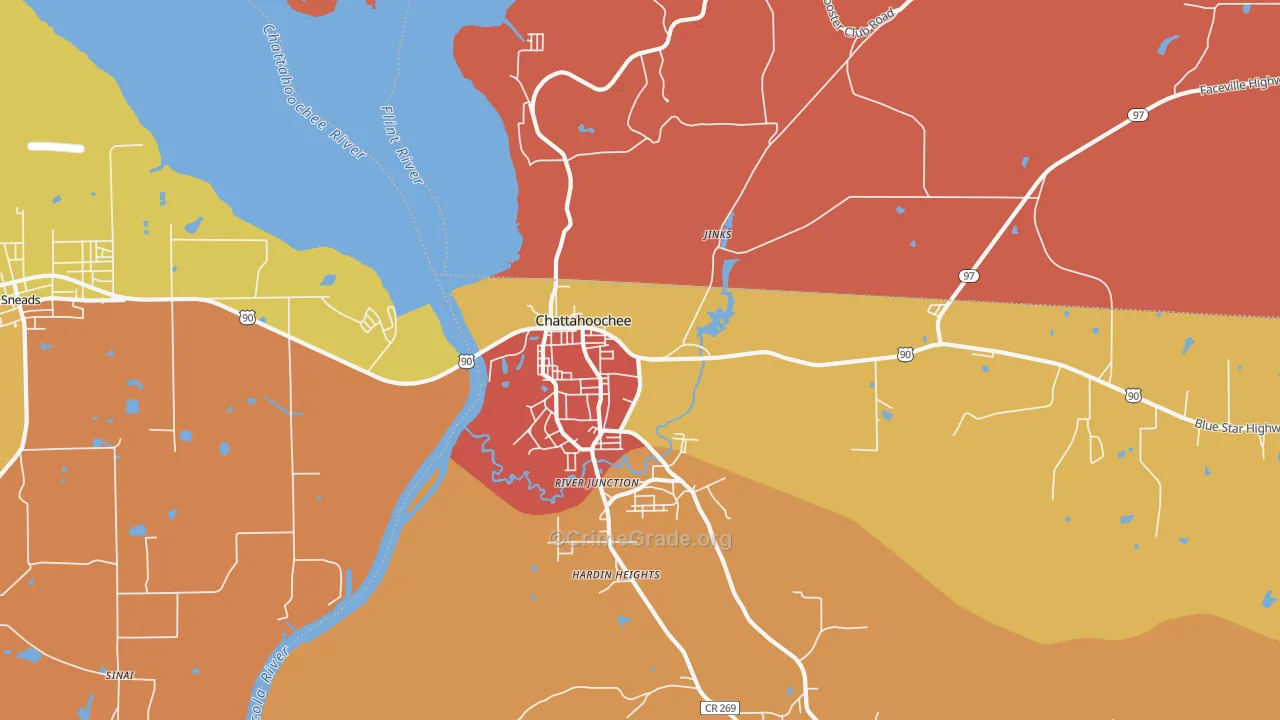 River Junction, FL Map of Arson Rates