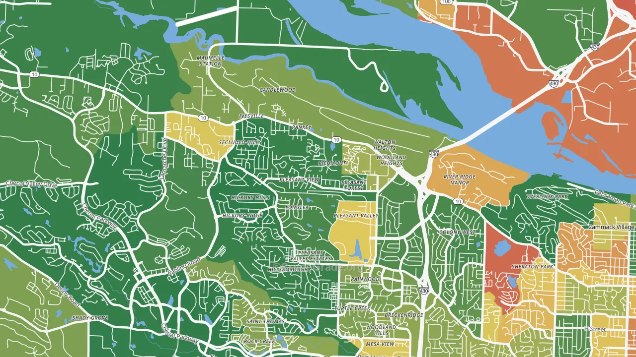 River Mountain, Little Rock, AR Map of Arson Rates