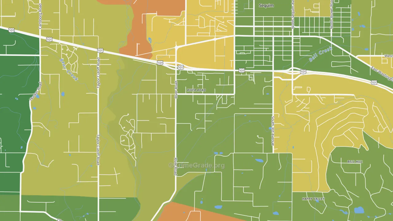 River Road, WA Map of Arson Rates