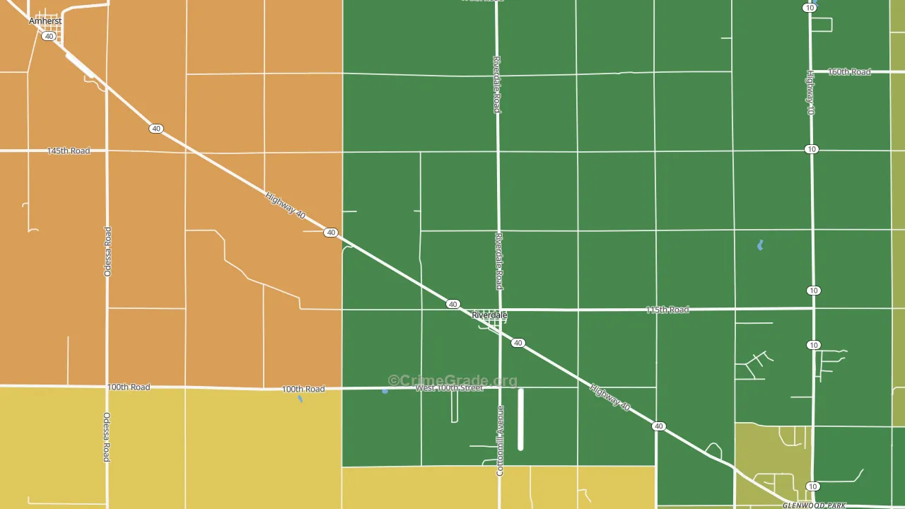 Riverdale, NE Map of Arson Rates