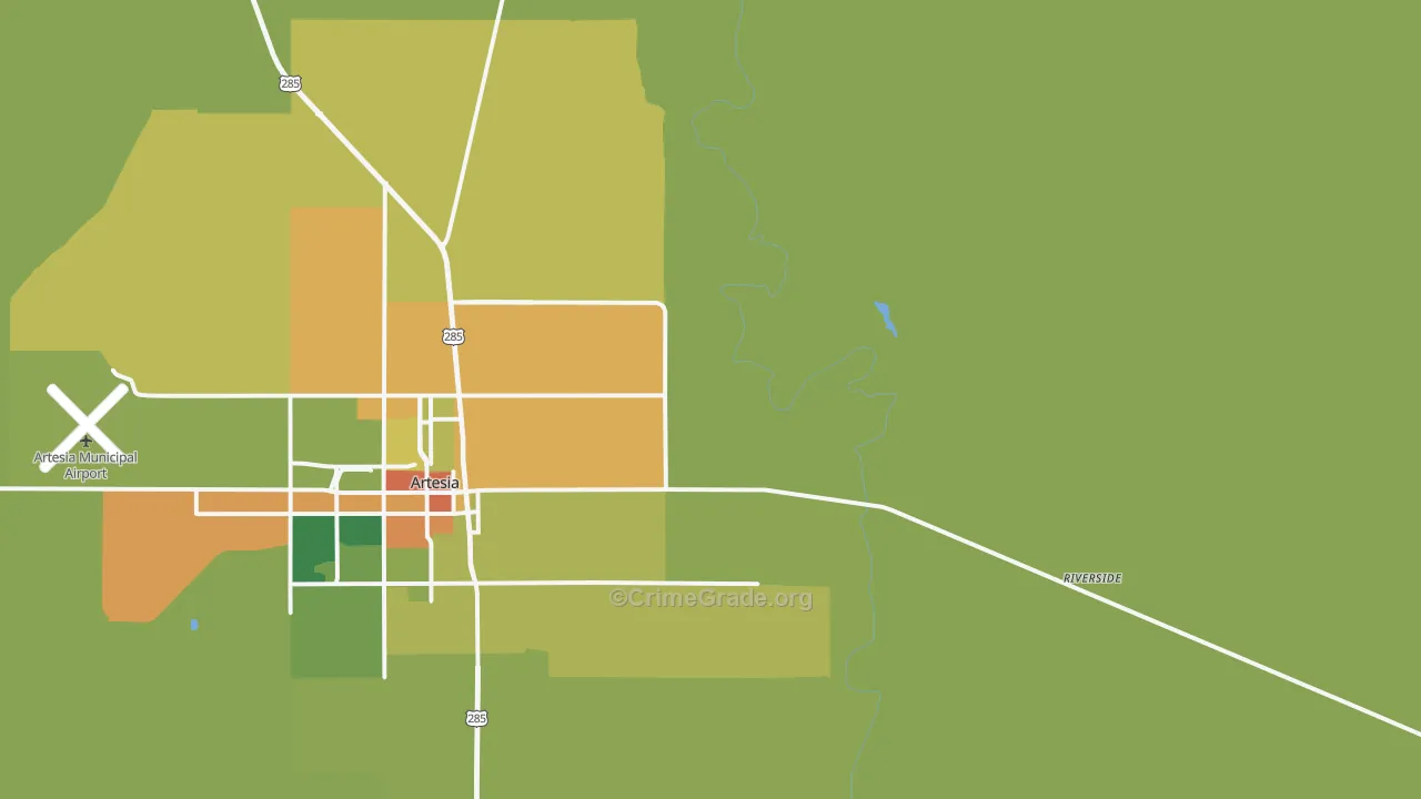 Riverside, NM Map of Arson Rates