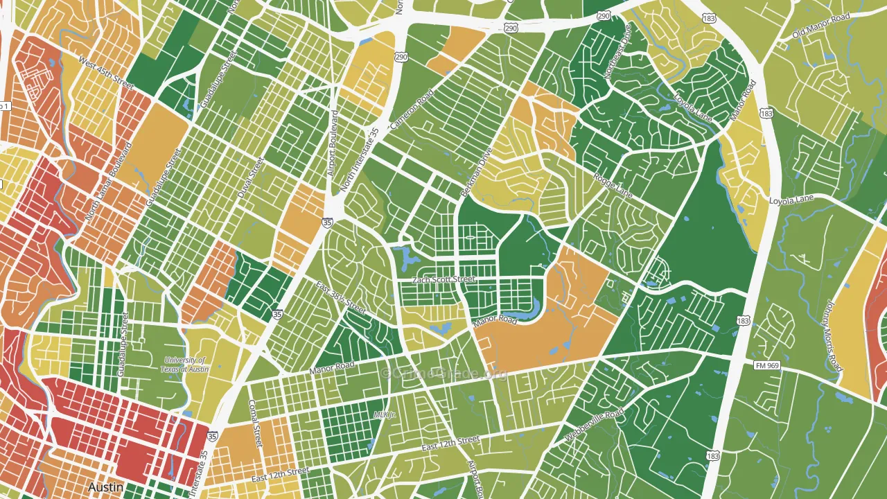 Rmma, Austin, TX Map of Arson Rates
