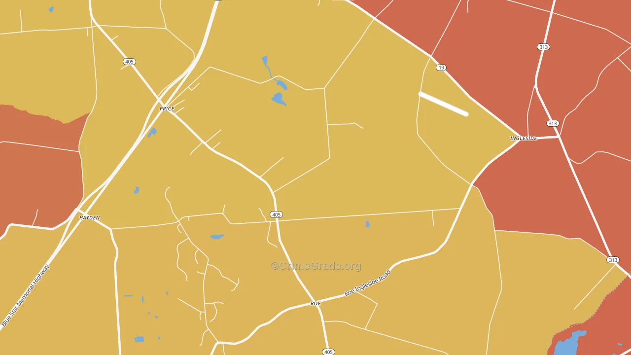 Roberts, MD Map of Arson Rates