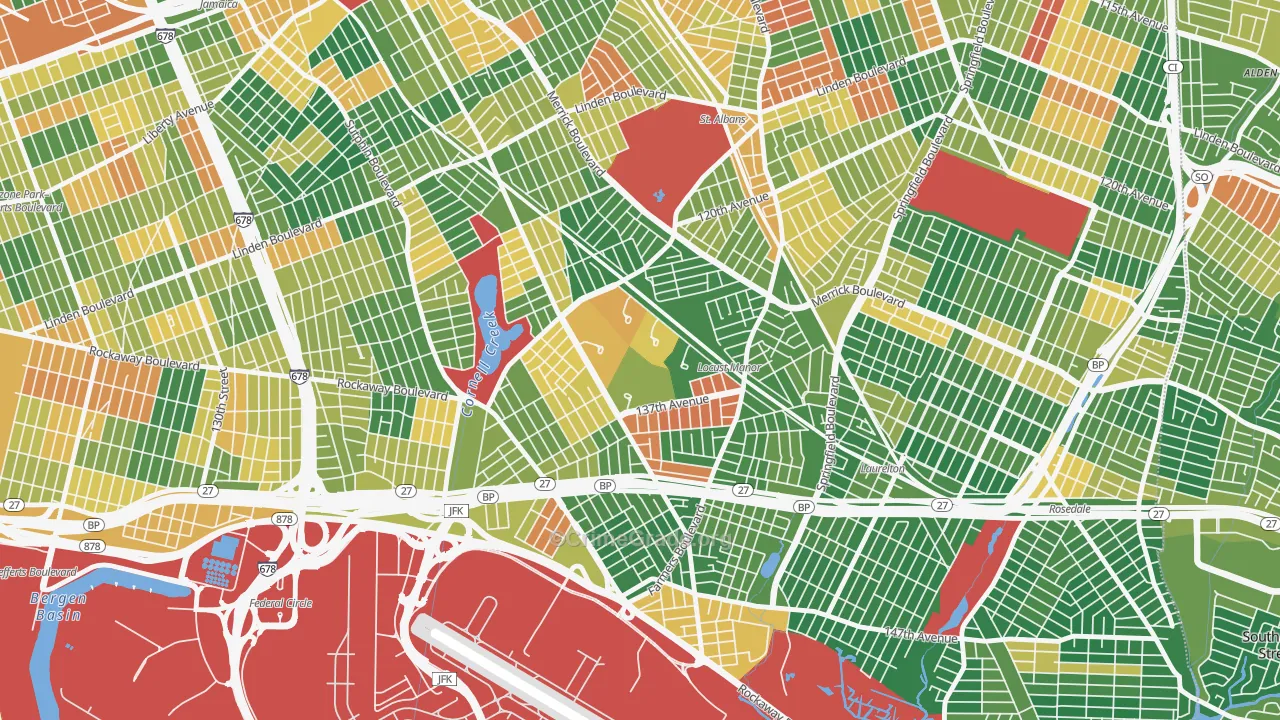 Rochdale Village, Queens, NY Map of Arson Rates