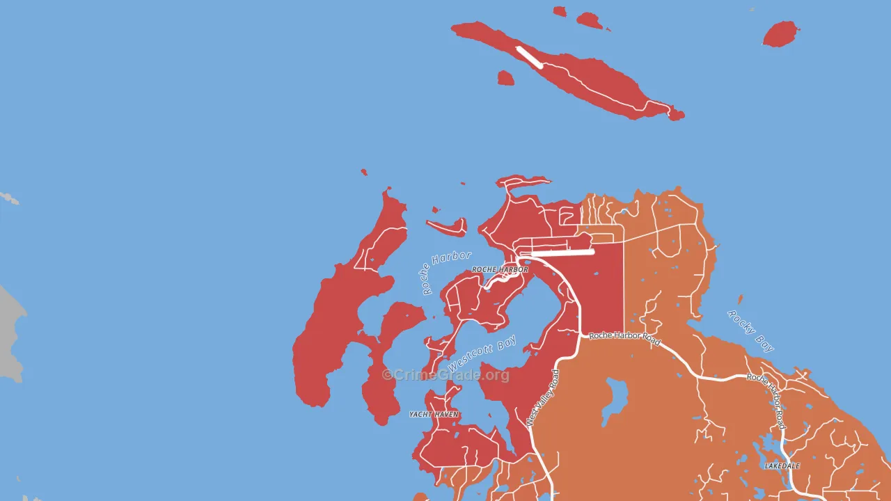 Roche Harbor, WA Map of Arson Rates