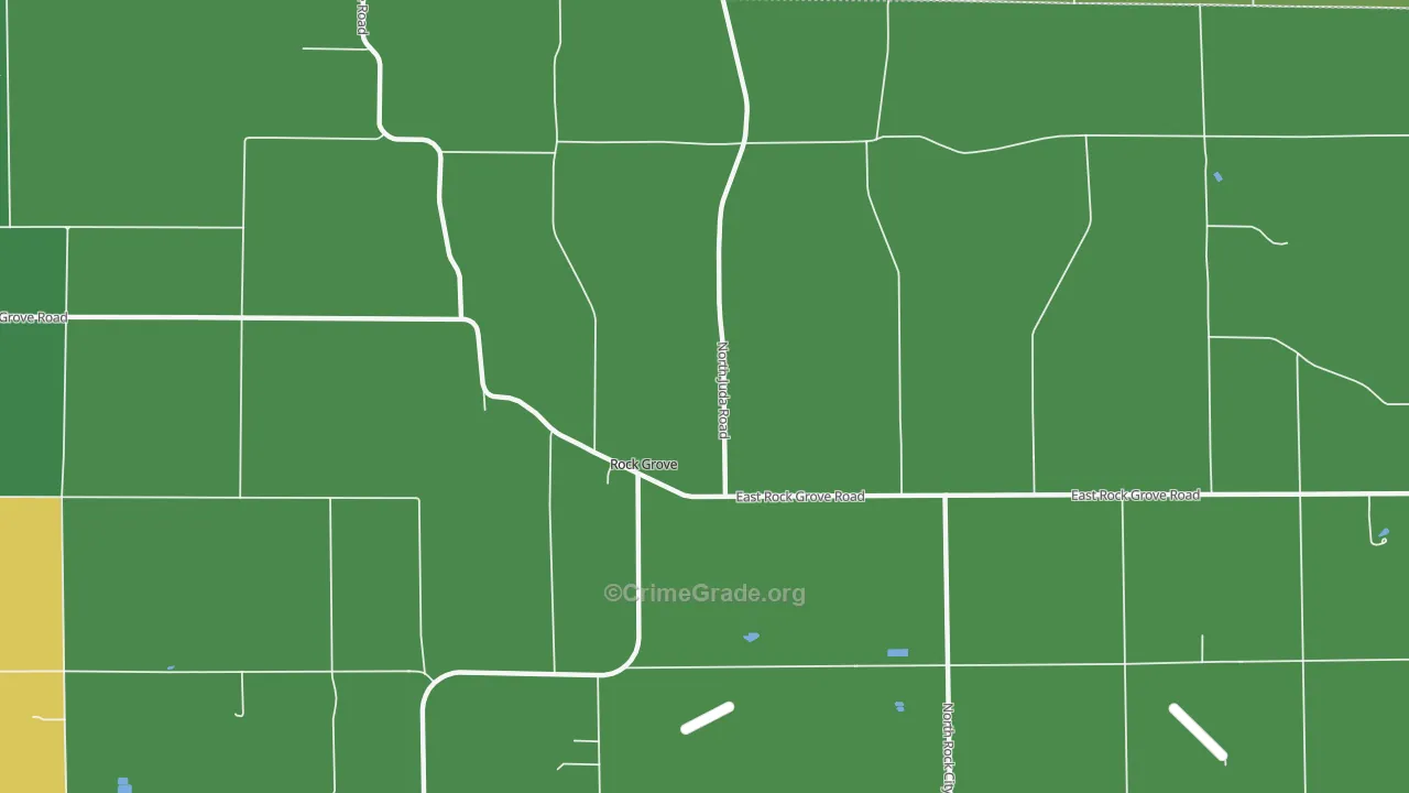 Rock Grove, IL Map of Arson Rates