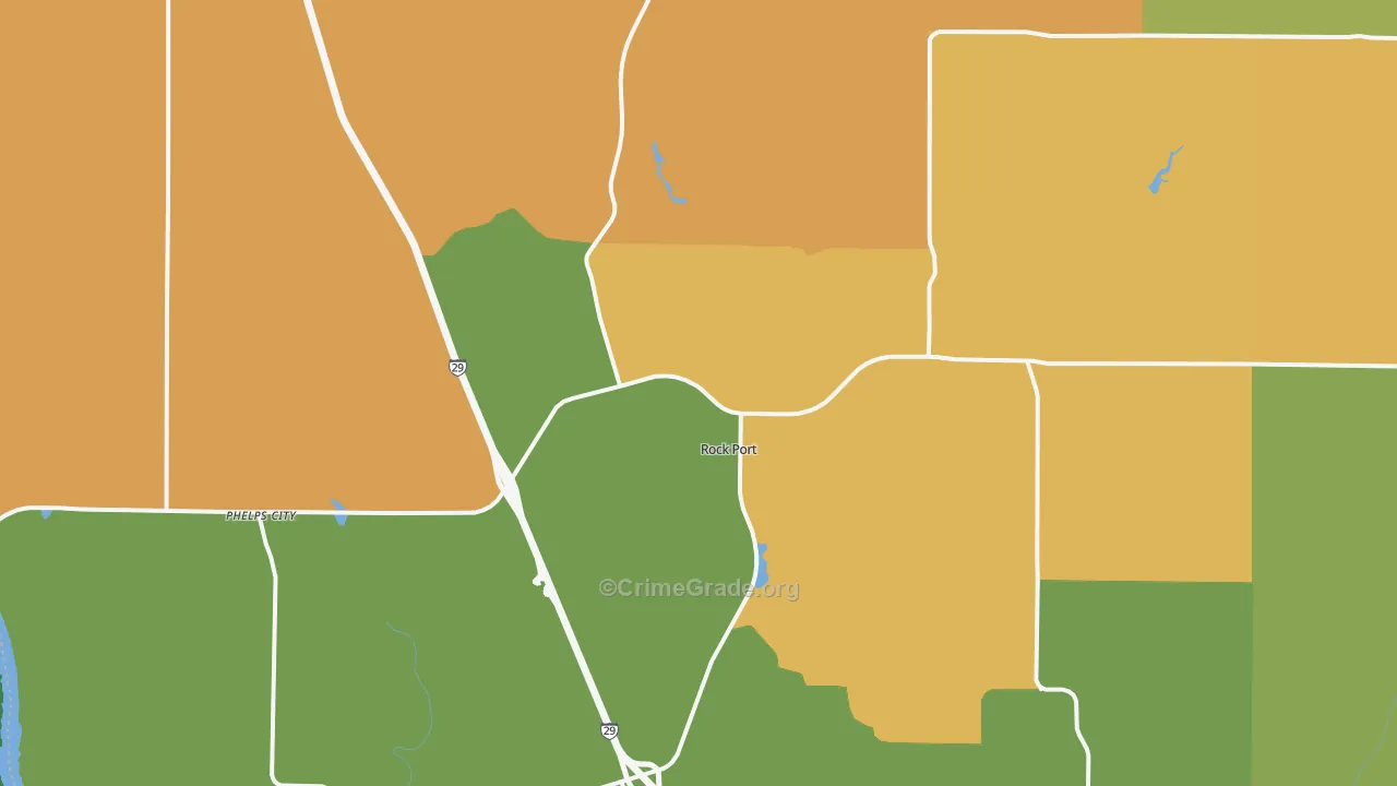 Rock Port, MO Map of Arson Rates