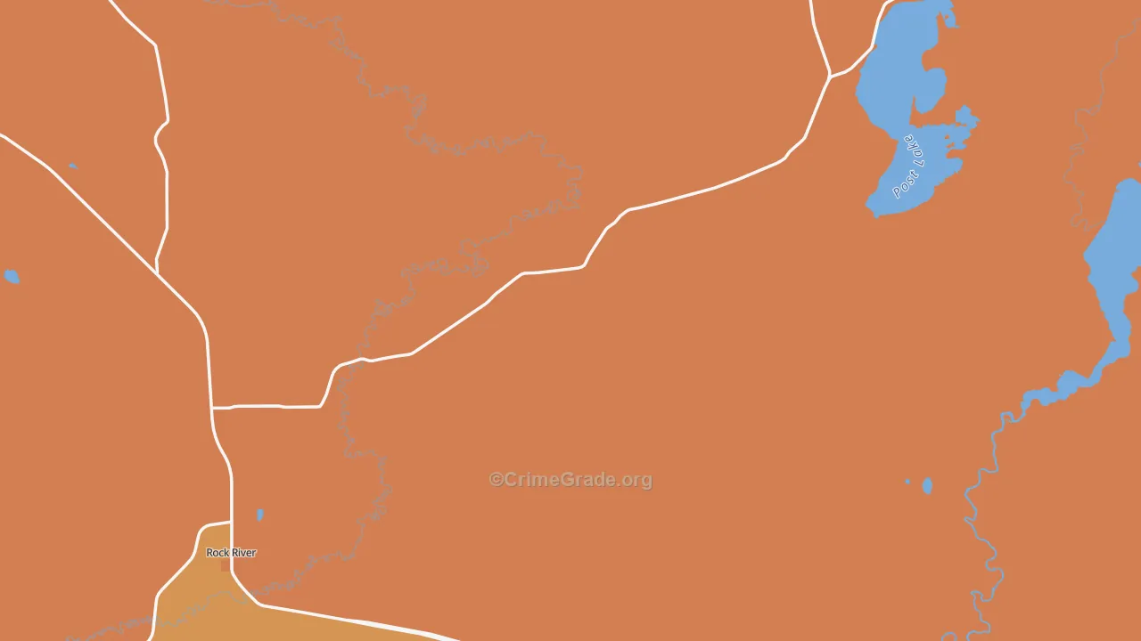 Rock River, WY Map of Arson Rates