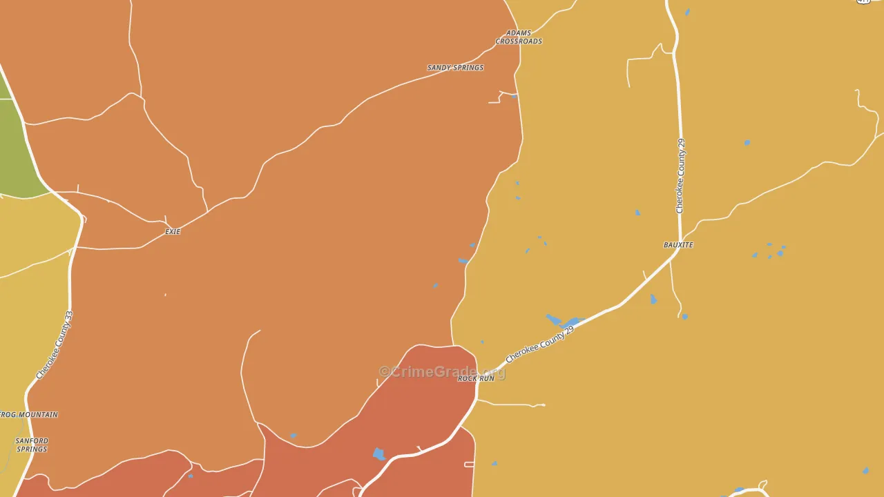 Rock Run, AL Map of Arson Rates