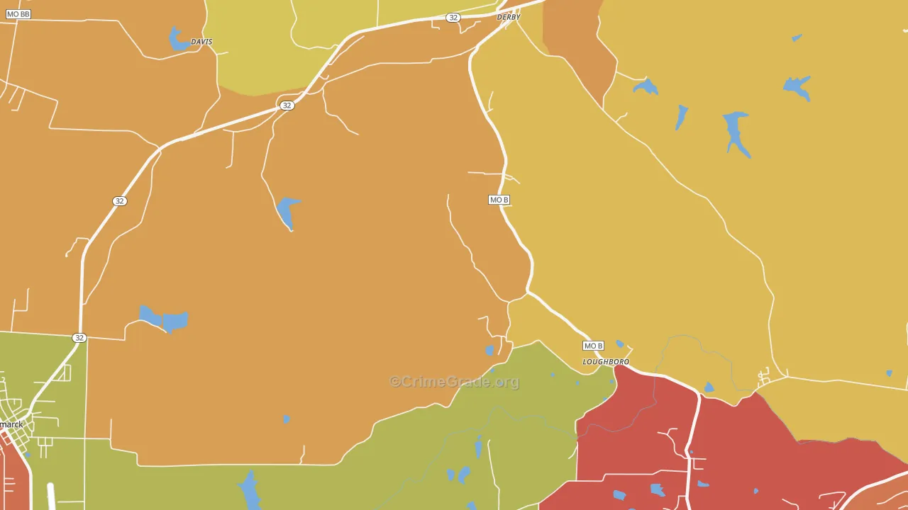 Rock Springs, MO Map of Arson Rates