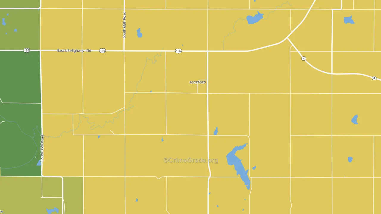 Rockford, NE Map of Arson Rates