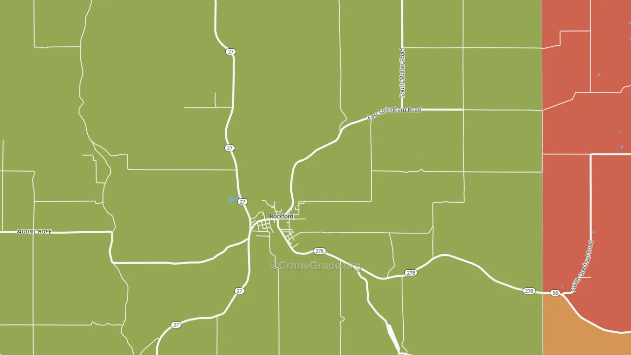 Rockford, WA Map of Arson Rates