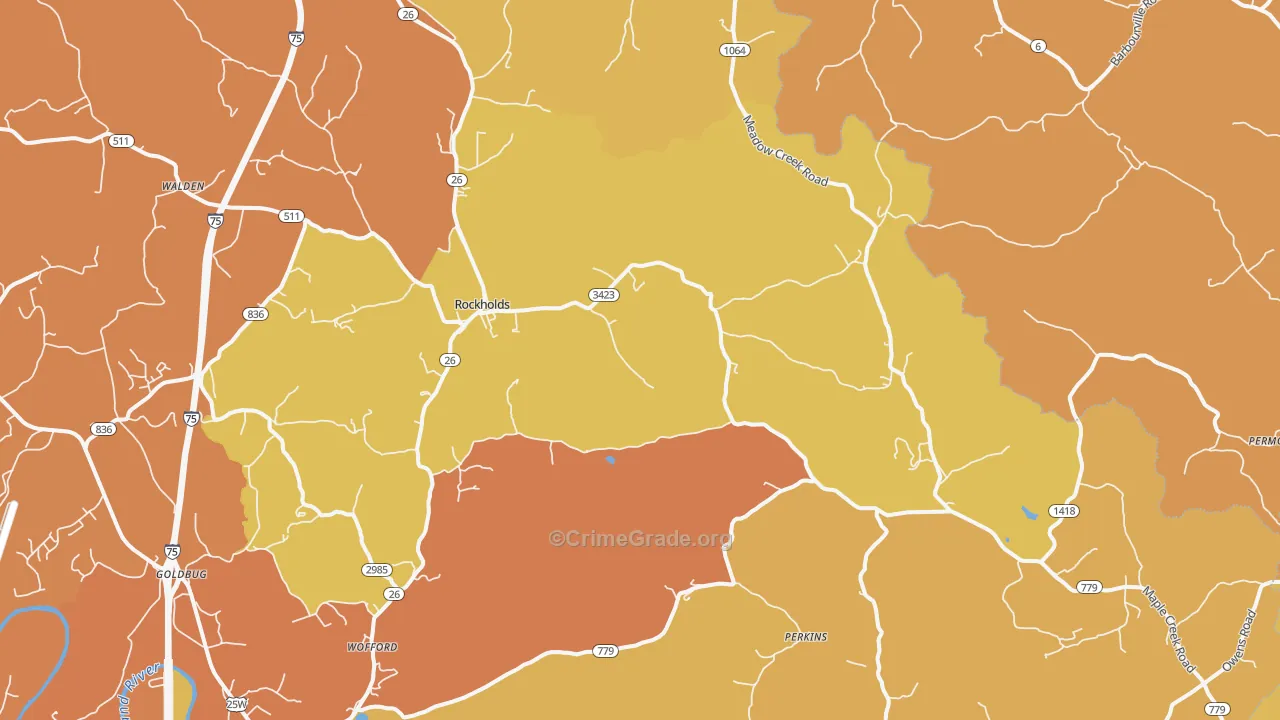 Rockholds, KY Map of Arson Rates